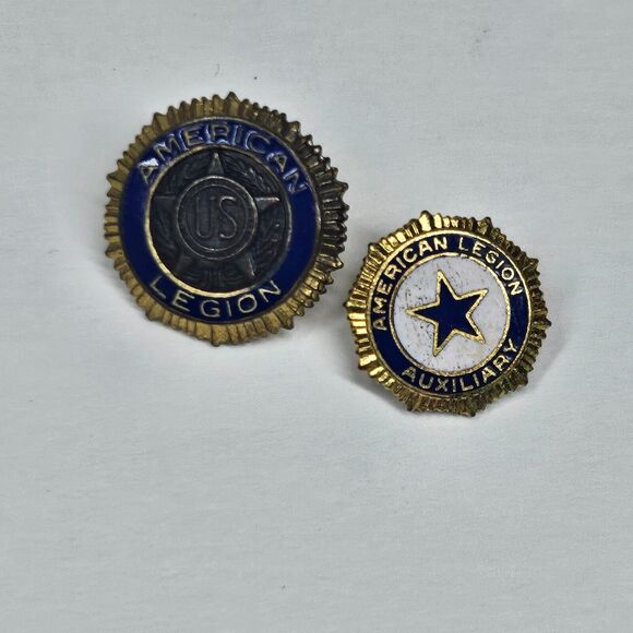 American Legion & American Legion Auxiliary Lapel Pins Vintage Enamel - Picture 1 of 7